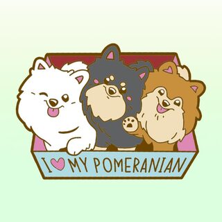 Enamel Pin "I <3 My Pomeranian"