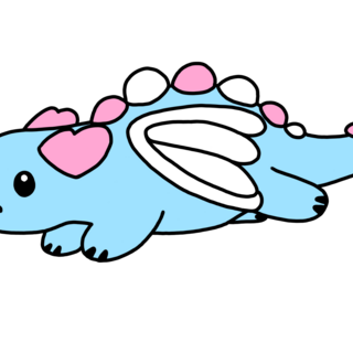 Trans dragon enamel pin