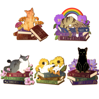 Cats x Literature Pin