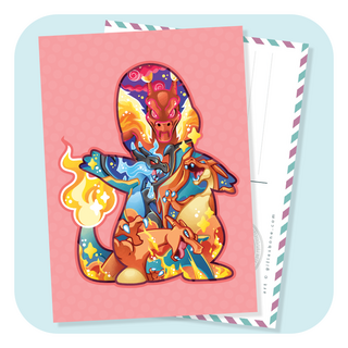 Magical Silhouette Charmander Postcard