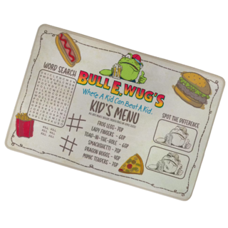 🐸 Bull E Wug's Kid's Menu Game Mat 🐸