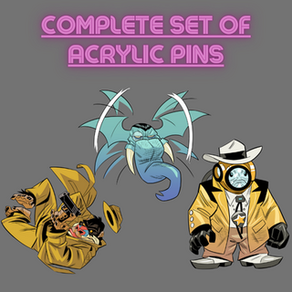 Set of MANDRILL P.I. Acrylic Pins