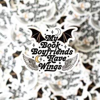 Winged Book Boyfriends - Vinyl Sticker 3"