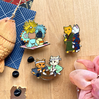 Hanyabi! Enamel Pins