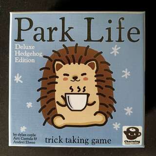 Park Life: Hedgehog, deluxe sized (includes pocket sized game, plus JQK expansion, and wooden caterpillar and bus tokens, and limited edition stickers)