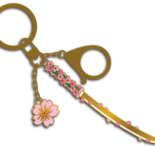 Cherry Blossom Katana Keychain