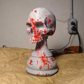 Commemorative Hand Painted Skull Bust