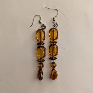 Amber Bead Earrings