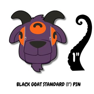 Black Goat Standard (1") Enamel Pin