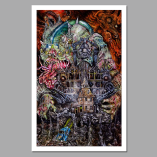 'The Black Temple of Tsathoggua at Au-bhun' Art Print