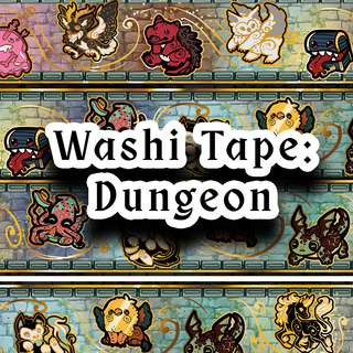Dungeon DnD Gold Foil Washi tape
