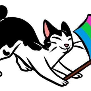 Polysexual flag cat pin