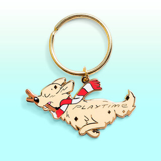 Keychain Playtime Golden Retriever