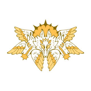 Wolf Cherub Pin
