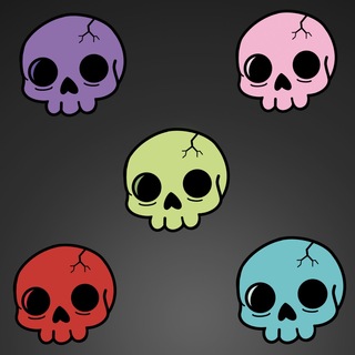 1” Skelly-skull Mystery enamel pin