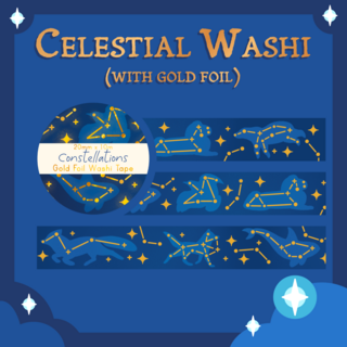 Celestial Companions Foiled Washi Tape