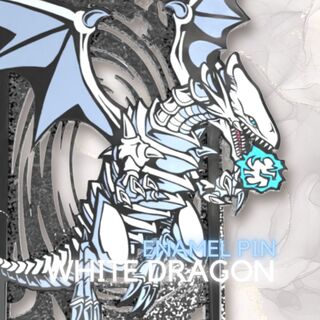 White Dragon Enamel Pin