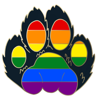 pride paw mini pin