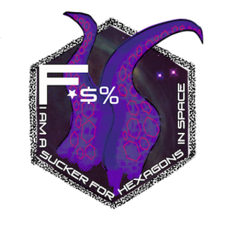 Hand-painted Hexagon Sticker