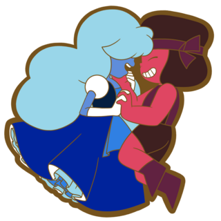 Ruby Sapphire Enamel Pin