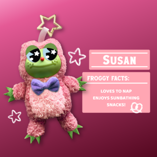 Frog Friends Plush Charm: Susan (Pink)