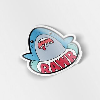 Vinyl Sticker RAWR Shark