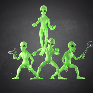 Roswell Alien Glow Set of 4