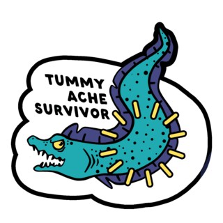 "Tummy Ache Survivor" Enamel Pin