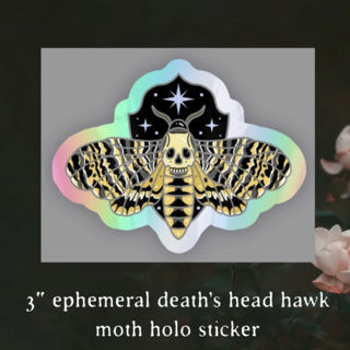 STICKER- Ephemeral Deaths head Moth