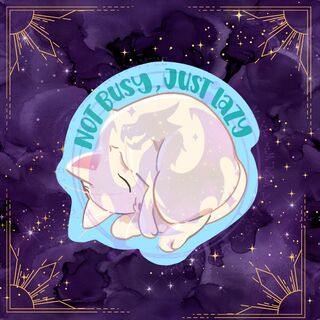 NEW! just lazy sticker