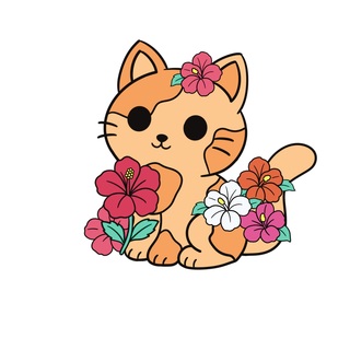 Hibiscus Kitty Pin