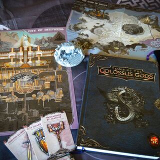 INCREDIBLE OFFER: Tomb of the Colossus Gods 5e Hardcover Book + Battlemap Book (Opens to A3 size)