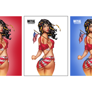 Red, White & Blue Metal Card Set