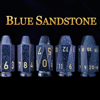 Blue Sandstone Bullet Dice Set