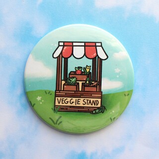 Veggie Stand 3" Mirror or Button