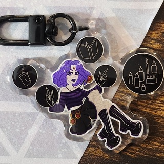 Floating Raven Keychain