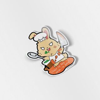 Vinyl Sticker Bunny Cook