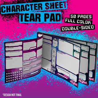 Character Sheet Tear Pad