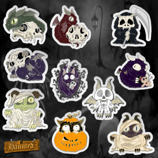 3x3 Haunted Dragon Sticker Set (10 stickers)