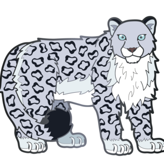 Big Cat Pin: Snow Leopard