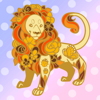 Autumn Lion Enamel Pin