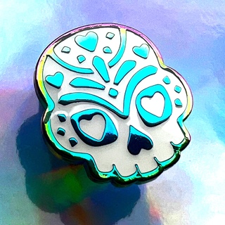 Sugar Skull- Day of the Dead 1.5" mini pin