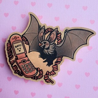 BATPACKS - BATTY 4 U Kraft Paper Sticker
