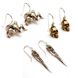 3 Skull Earring Sets in Bronze (Collection 7 only)