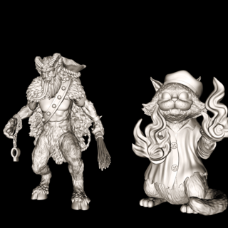 Fearsome Fey Four 3D Mini STL FIles