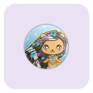 Nya Nya Neko Pocahontas Badge Button