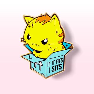 Enamel Pin If It Fit I Sits Cat