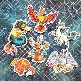 Fantasy Creatures Vinyl Sticker Set 1