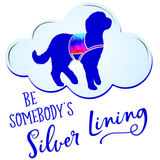 Iron-On T-Shirt Transfer - “Be Somebody's Silver Lining” Tie- Dye Service Dog