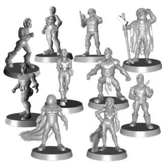 Player Character RPG Pose Miniatures and STLs